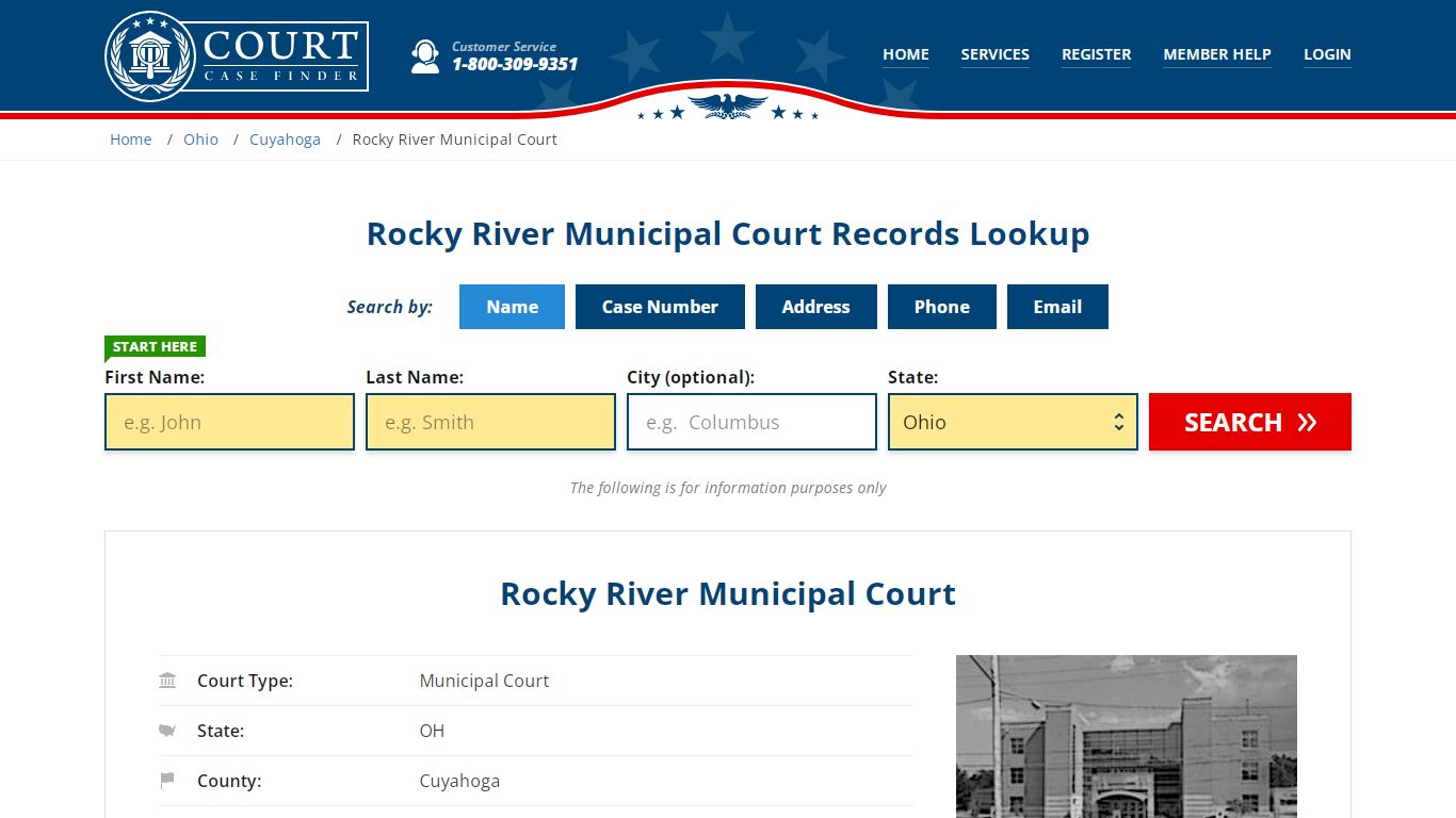 Rocky River Municipal Court Records Lookup - CourtCaseFinder.com