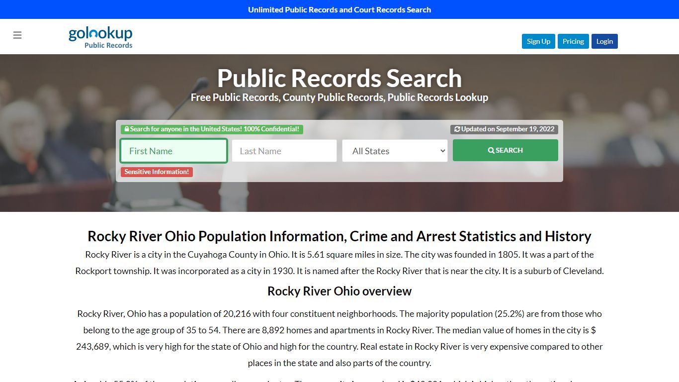 Rocky River Public Records, Rocky River Court Records - GoLookUp